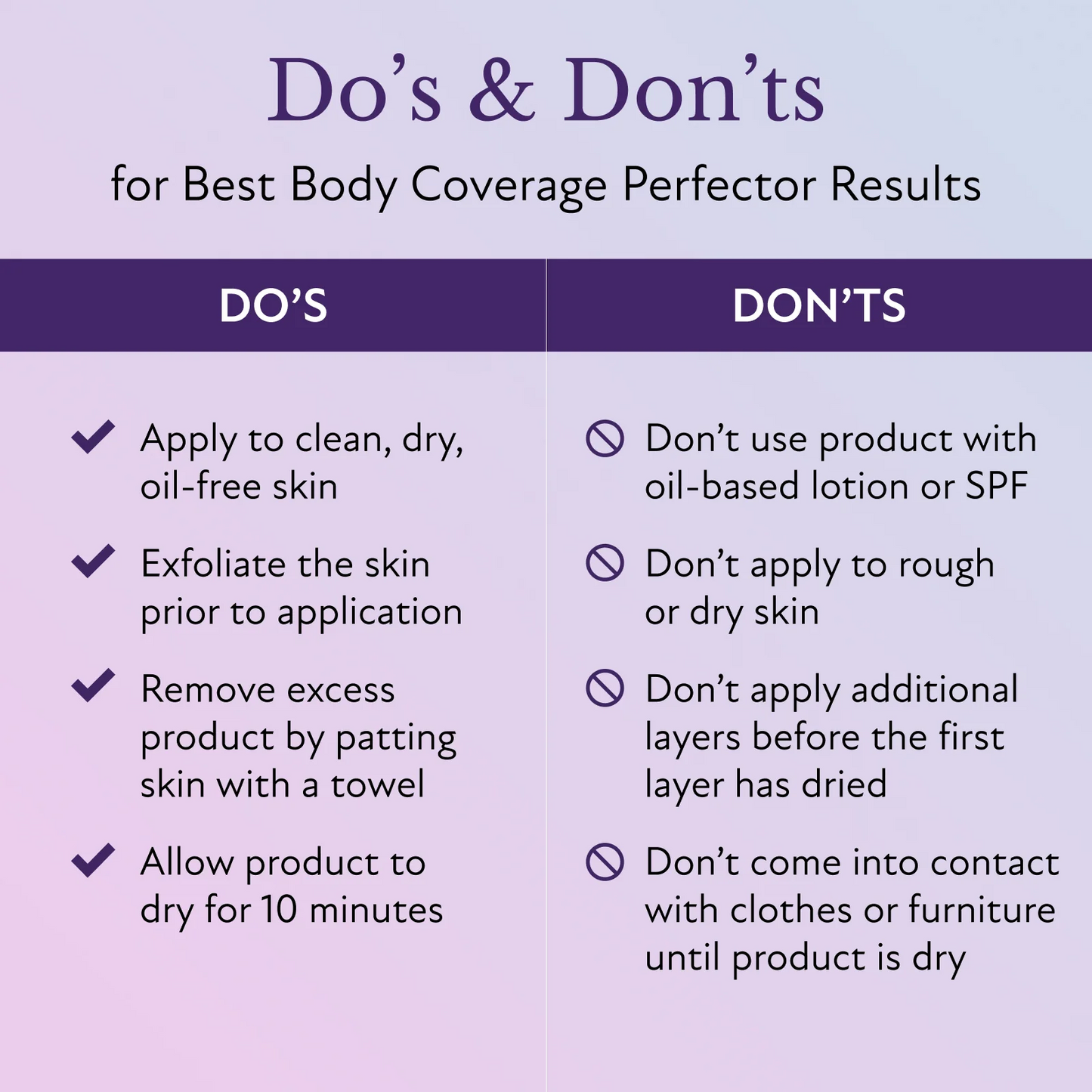 BODY COVERAGE PERFECTOR